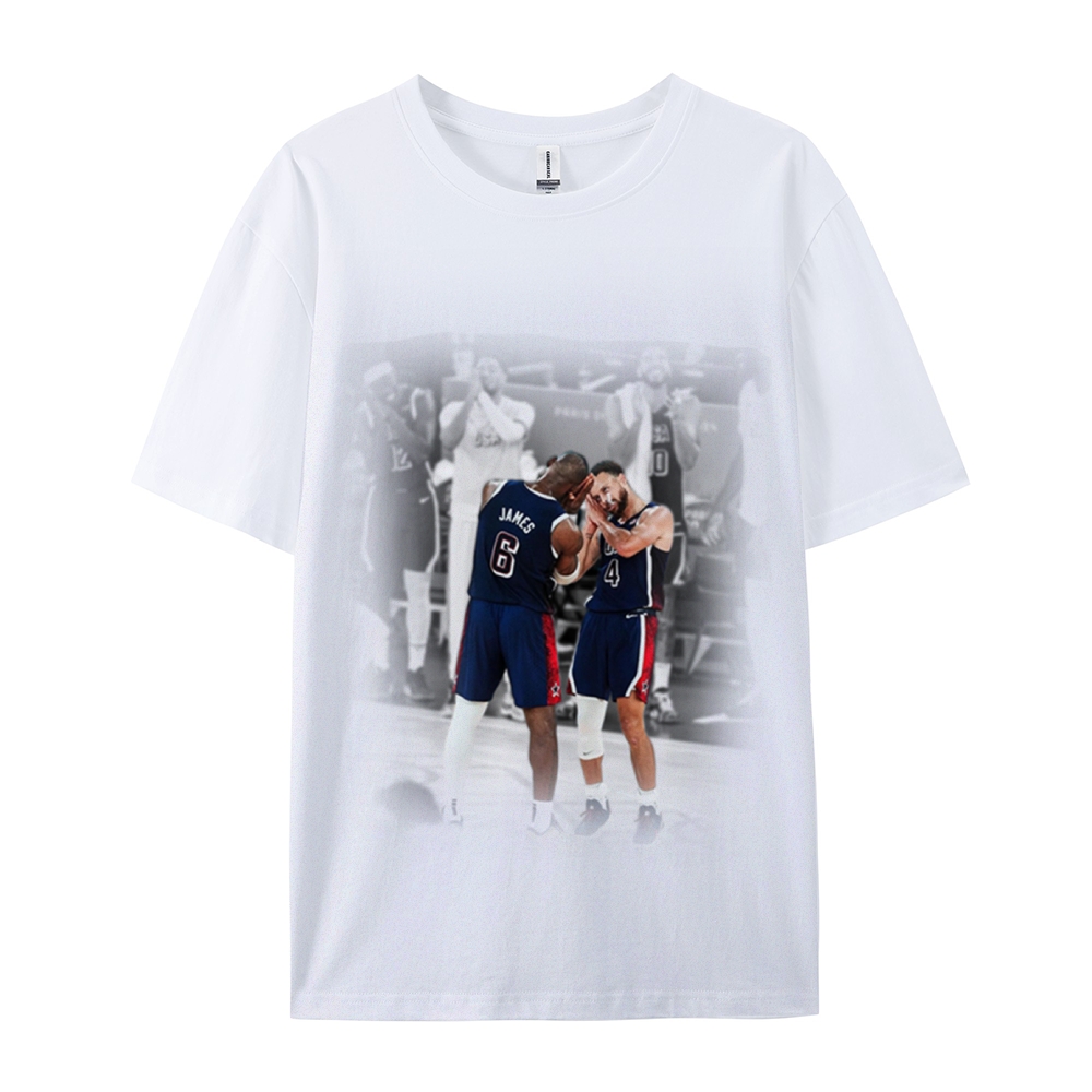 Unisex-Adult Ultra Cotton Washed T-Shirt Graphic USA BASKETBALL 2024 USA TEE