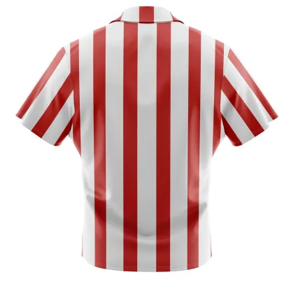 Roronoa Zoro Pre-Timeskip Stripes One Piece Hawaiian Button Up Aloha  Shirt