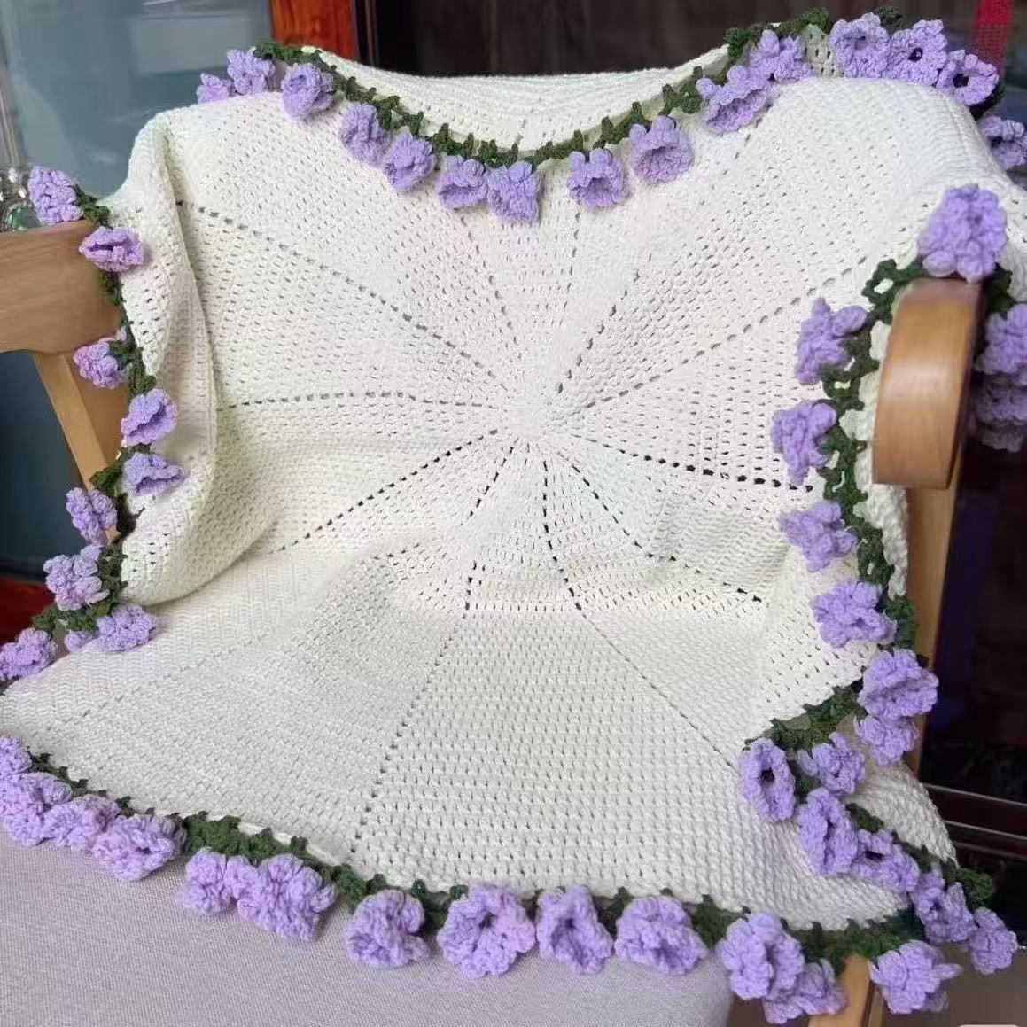 🔥ON SALE🔥Rose Bouquet Blanket Crochet Tool Kit 🎁Mother's Day Gift