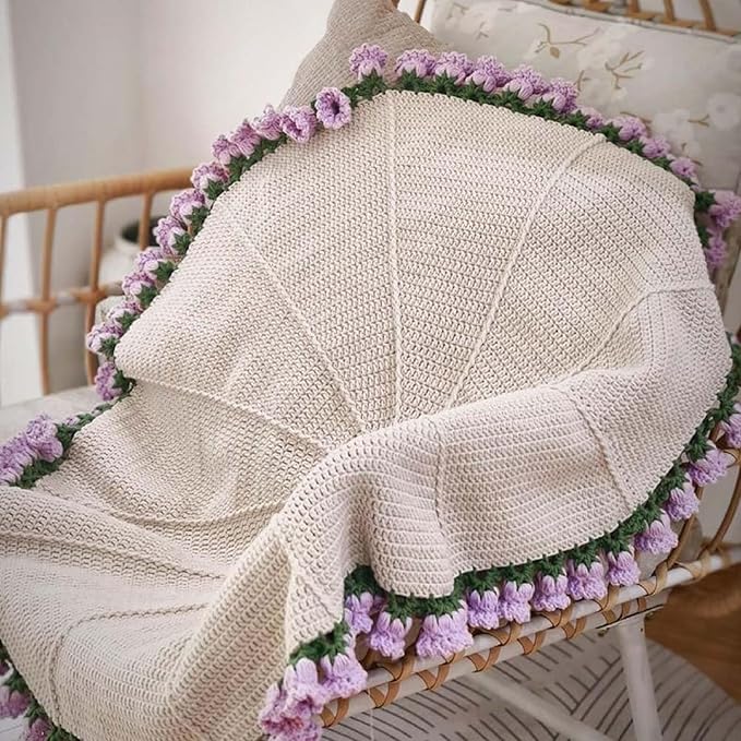 🔥ON SALE🔥Rose Bouquet Blanket Crochet Tool Kit 🎁Mother's Day Gift