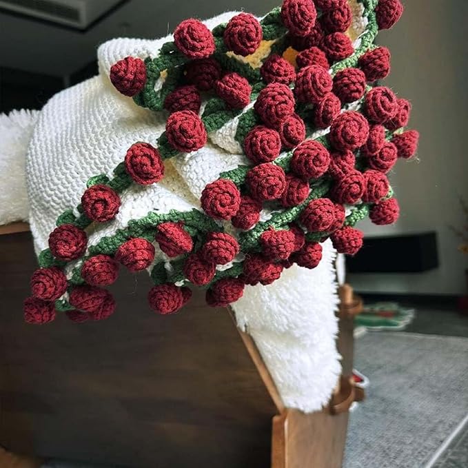 🔥ON SALE🔥Rose Bouquet Blanket Crochet Tool Kit 🎁Mother's Day Gift
