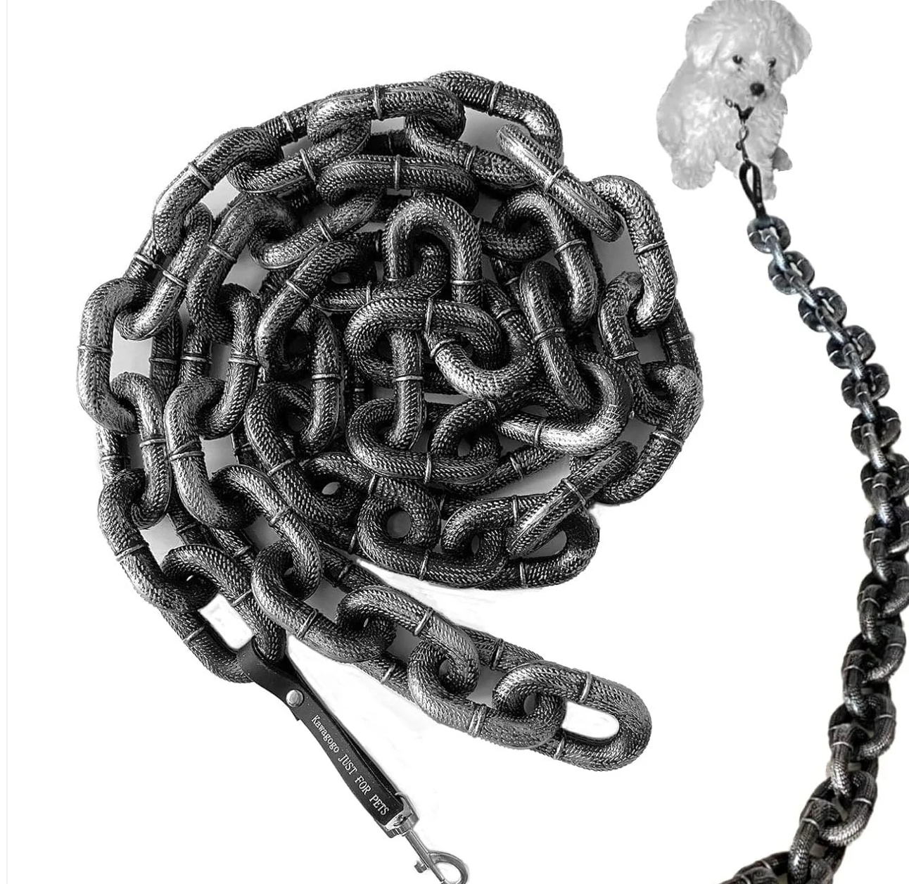 Fake Big Dog Chain Leash