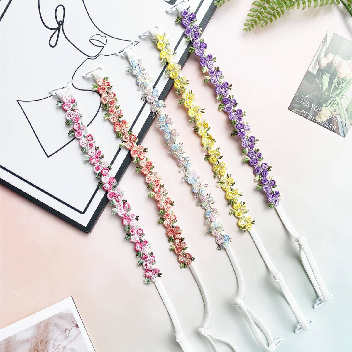 Floral Lace Bra Straps