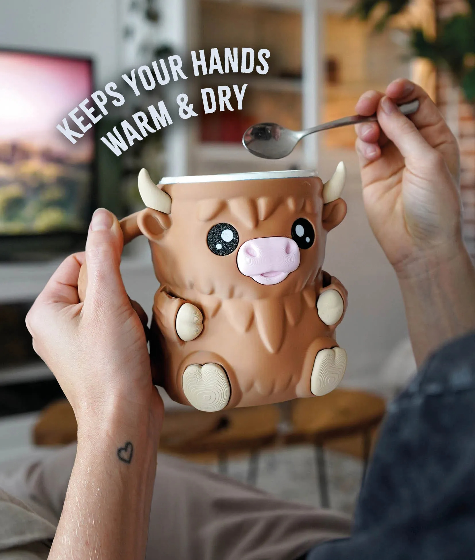 🐮Ferdinand, the Highland Cow Ice Cream Pint Holder🍨🍦🍧