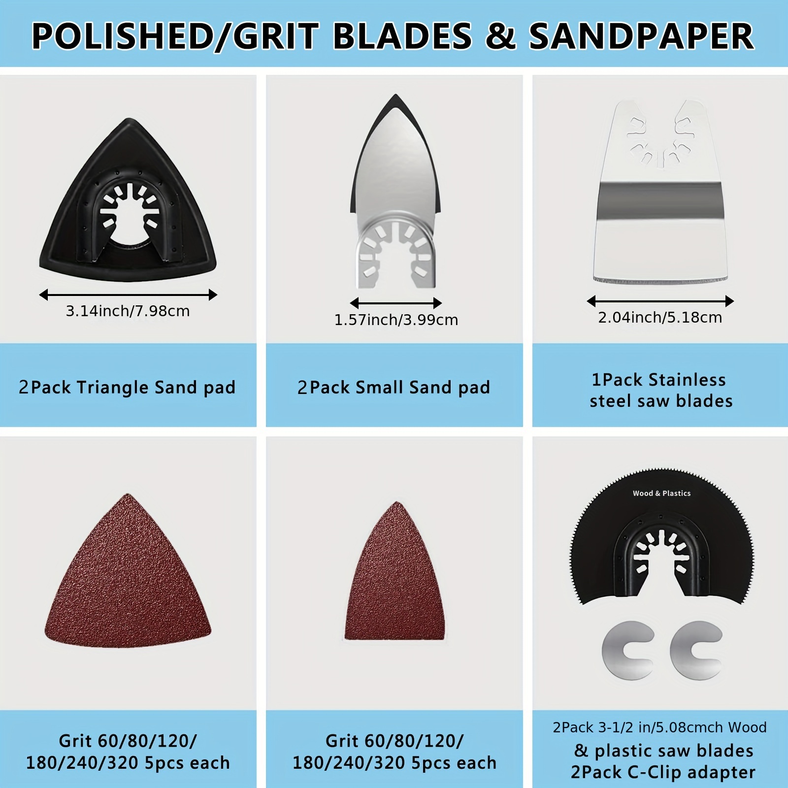 98pcs Oscillating Saw Blades Set