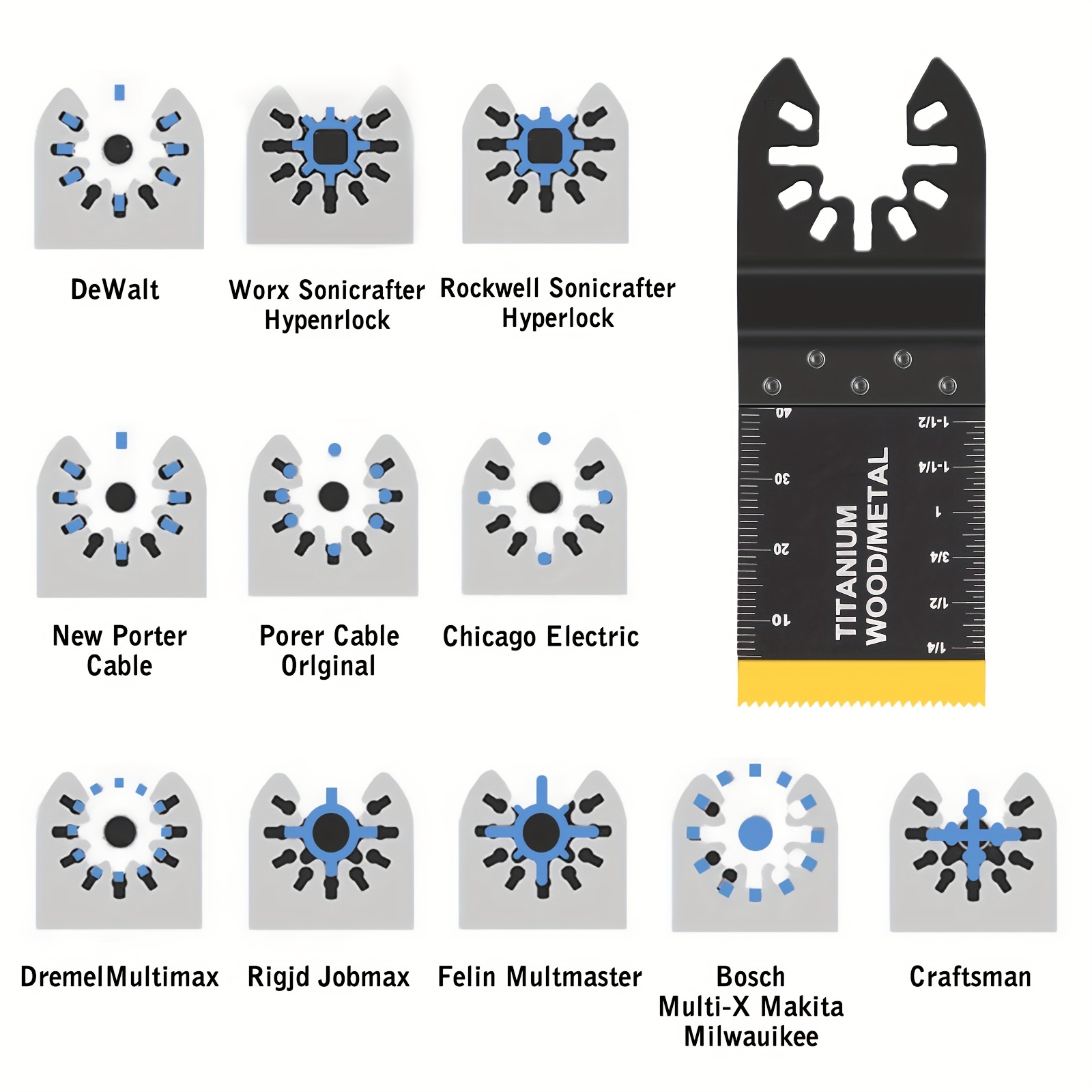 98pcs Oscillating Saw Blades Set