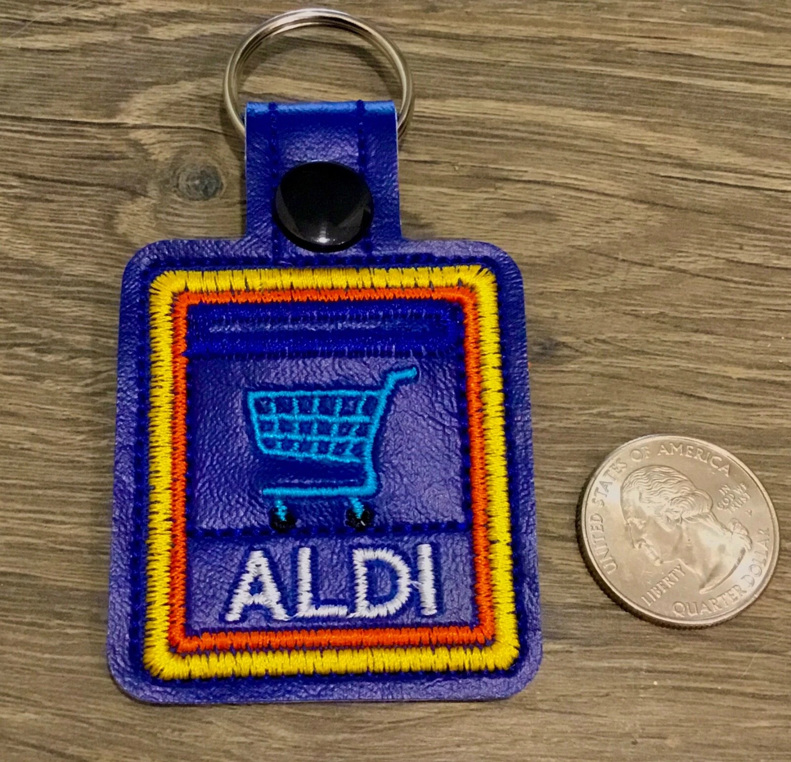 Aldi quarter holder Shopping cart keychain