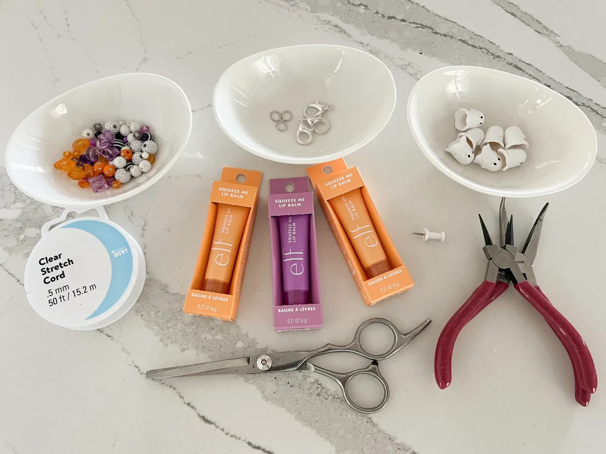 DIY Halloween Lip Balm Keychains Set