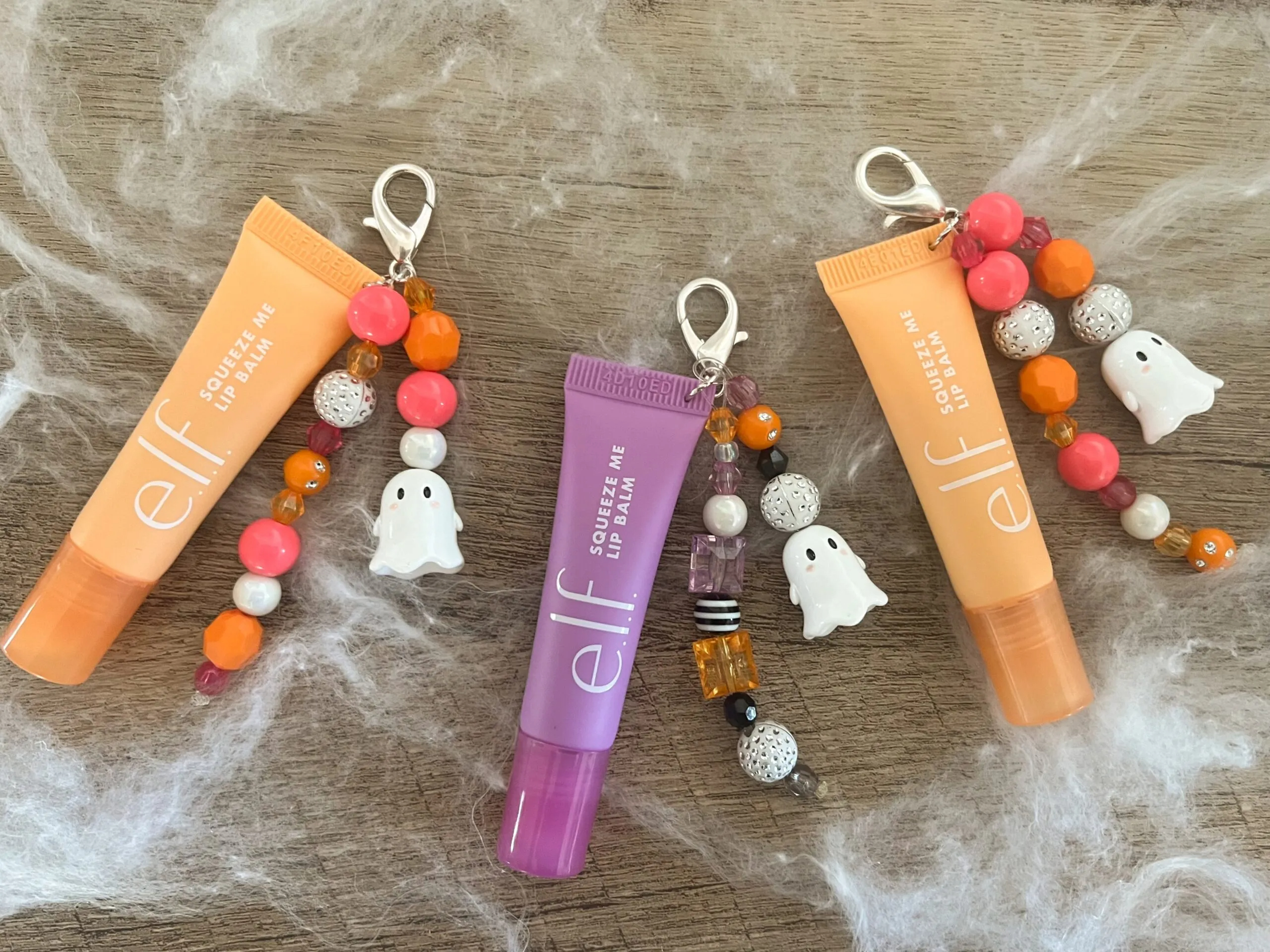 DIY Halloween Lip Balm Keychains Set