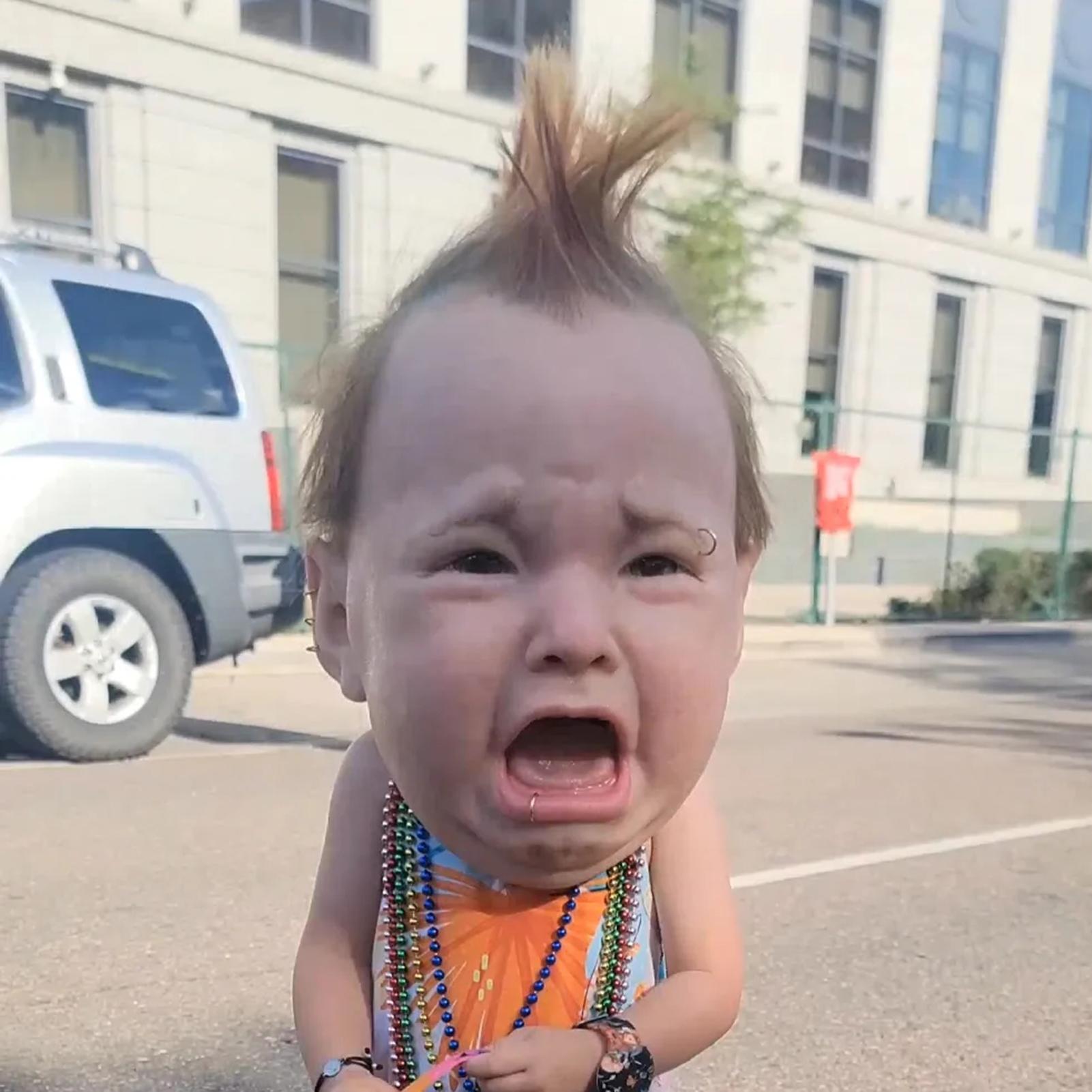Crying Punk Baby Mask