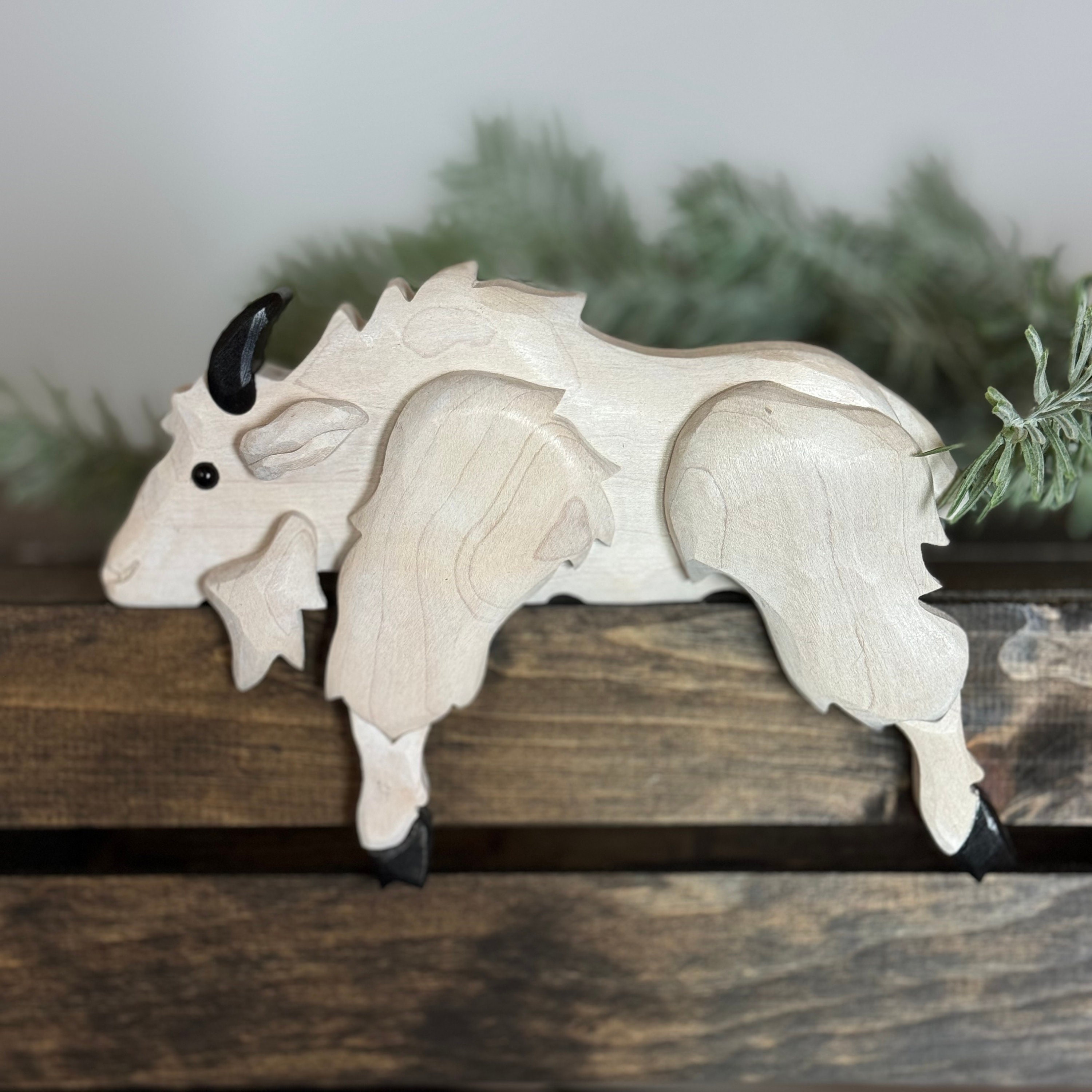 Carved Wooden Rocking Animals Decoration