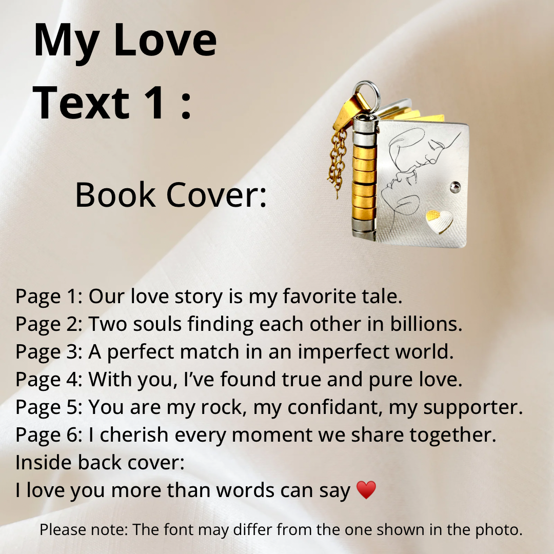 My Love Book Necklace