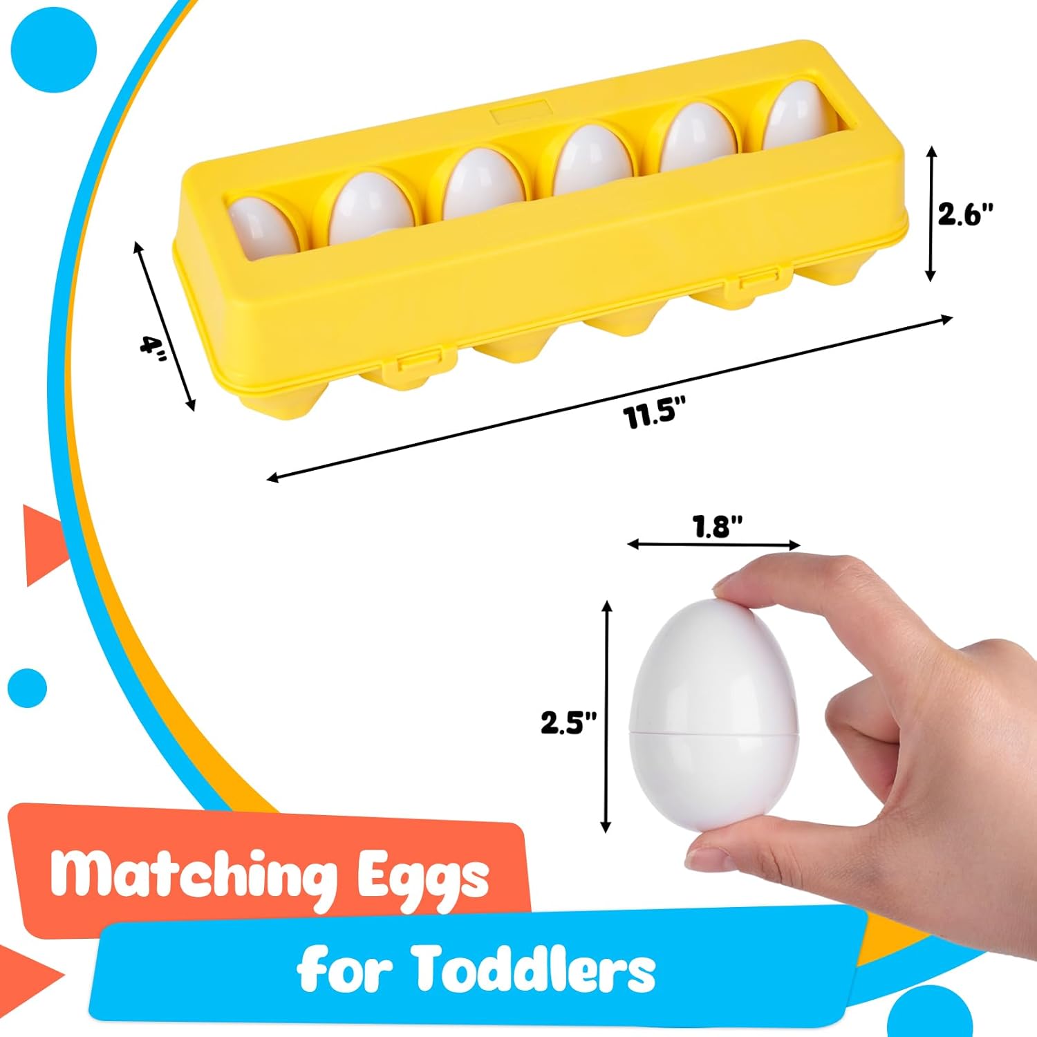 12 Piece Matching Egg Set Kids Gift