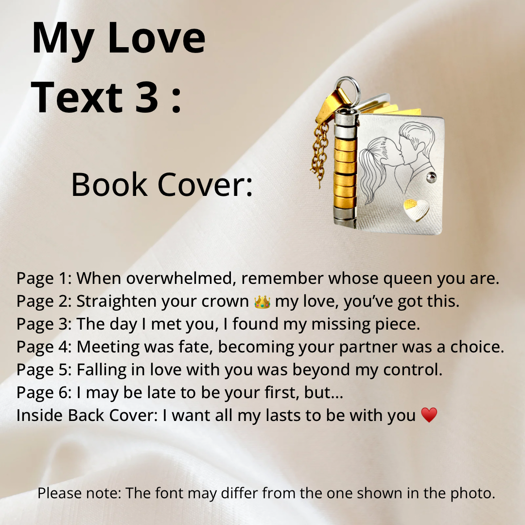 My Love Book Necklace