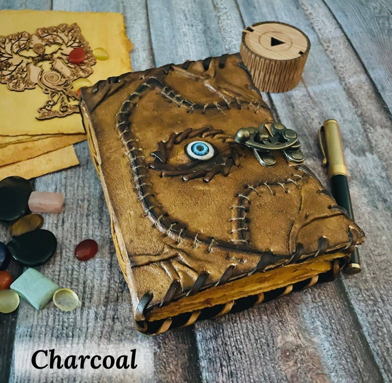 Hocus Pocus book of spells Leather Journal • Blank book