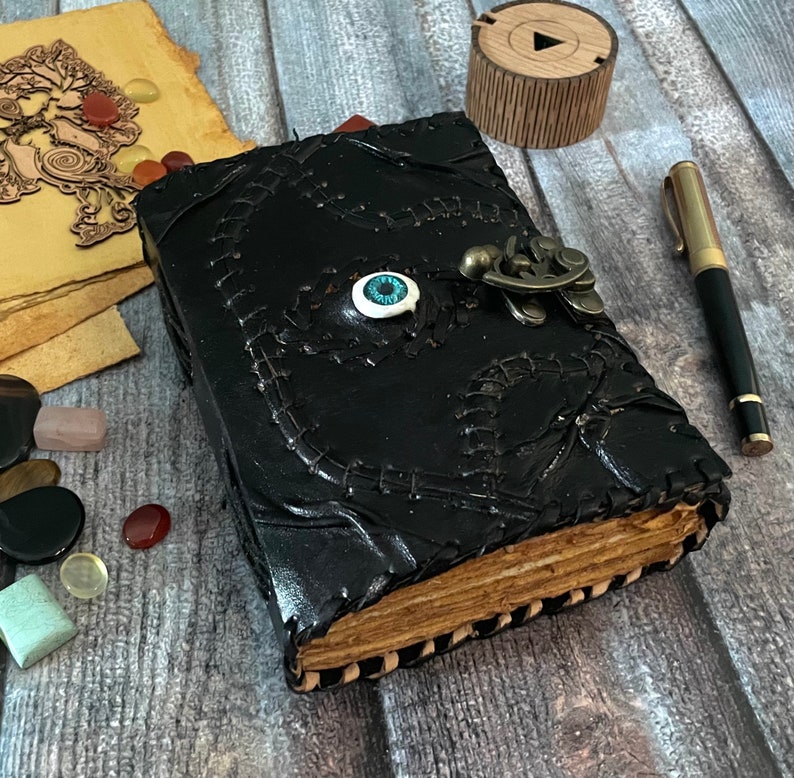 Hocus Pocus book of spells Leather Journal • Blank book