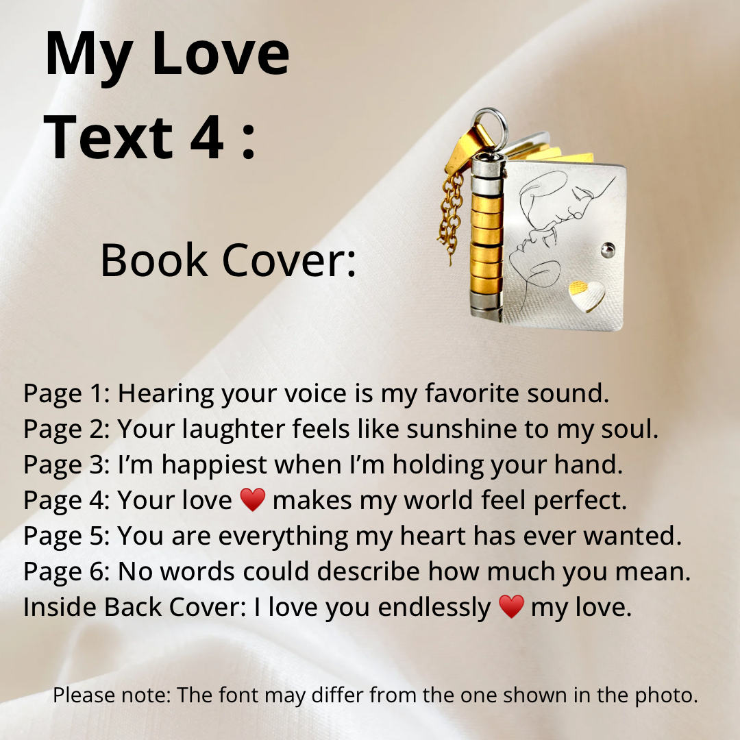 My Love Book Necklace