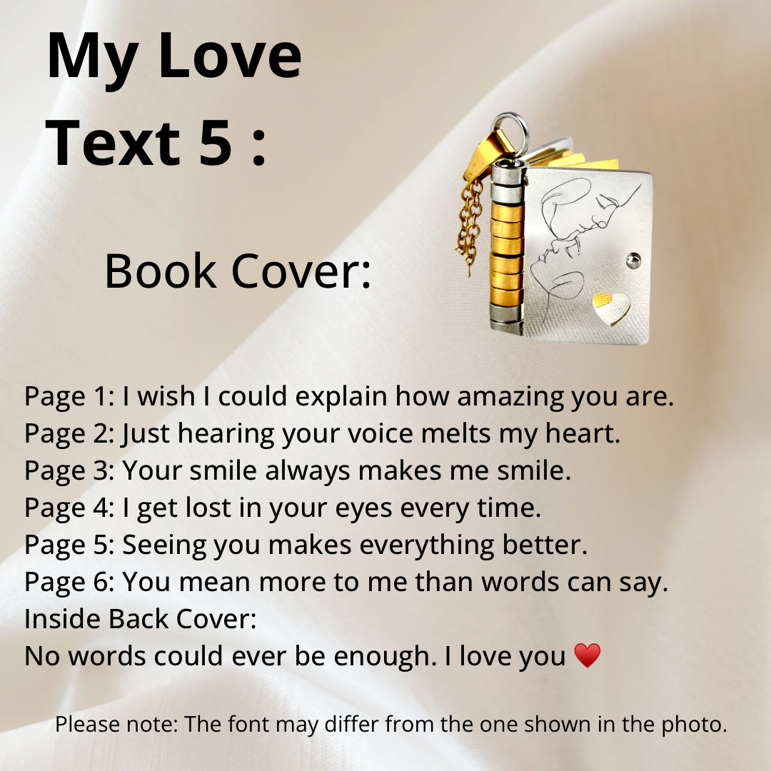 My Love Book Necklace
