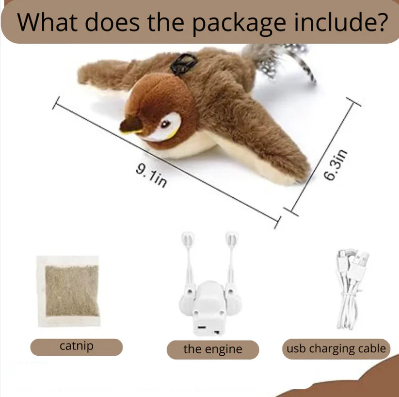 🐾Interactive Chirping Bird Cat Toy✈️