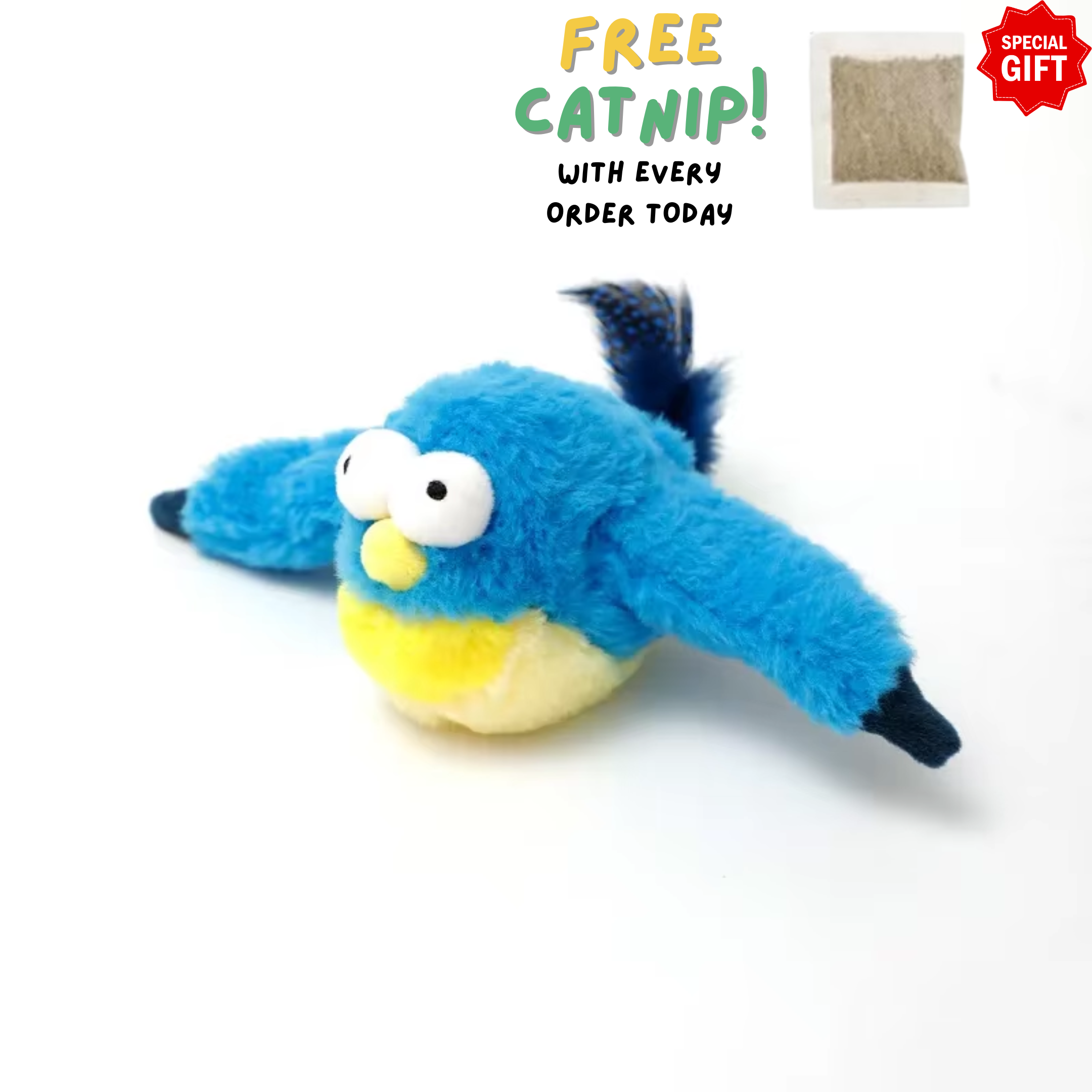 🐾Interactive Chirping Bird Cat Toy✈️