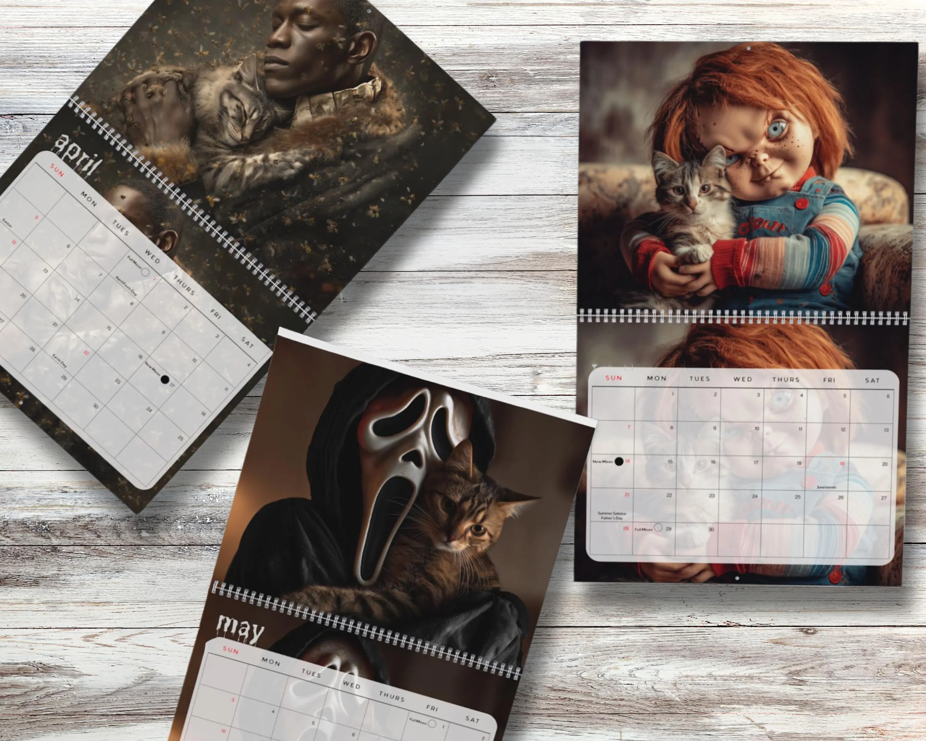 Horror & Cats 2026 Wall Calendar