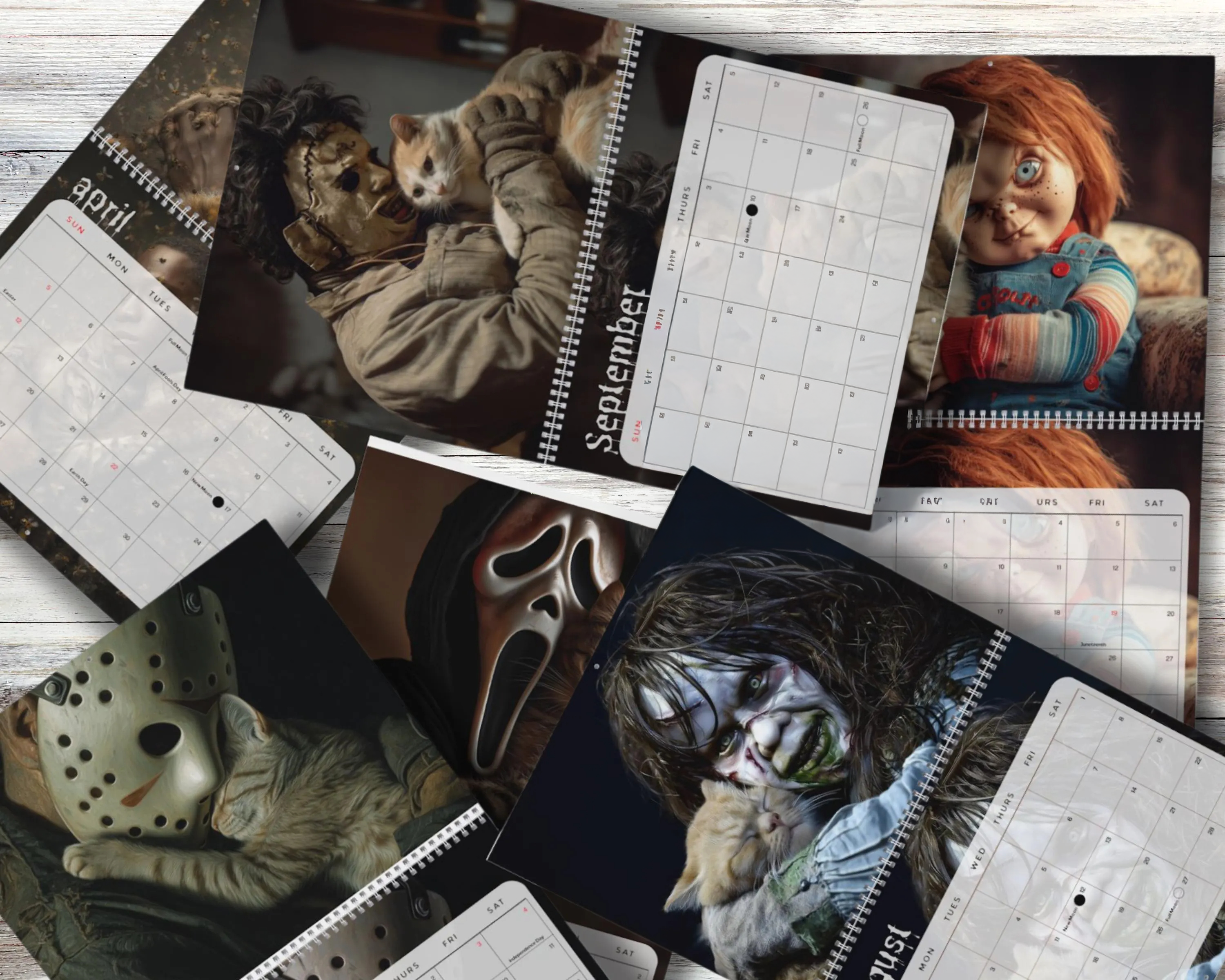 Horror & Cats 2026 Wall Calendar