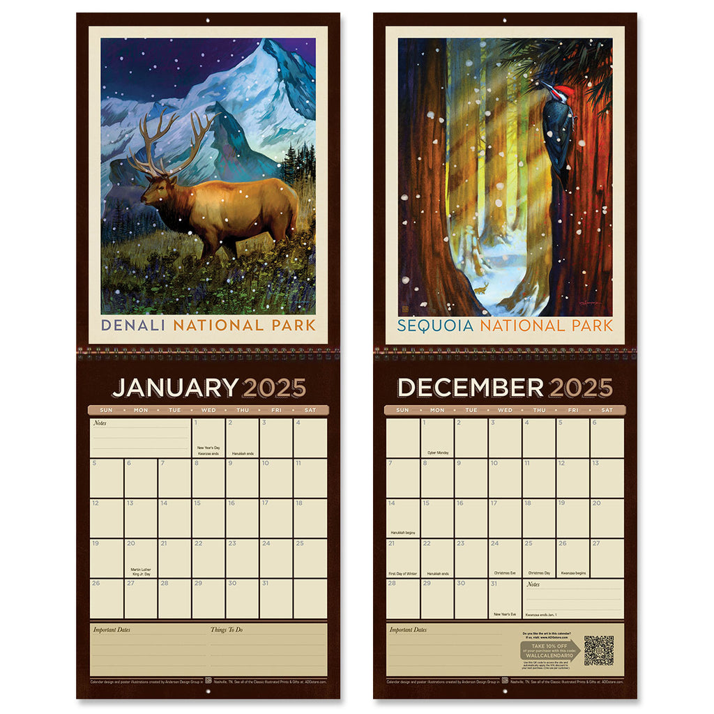 📅2025 Wall Calendar: National Parks (Best Seller!)