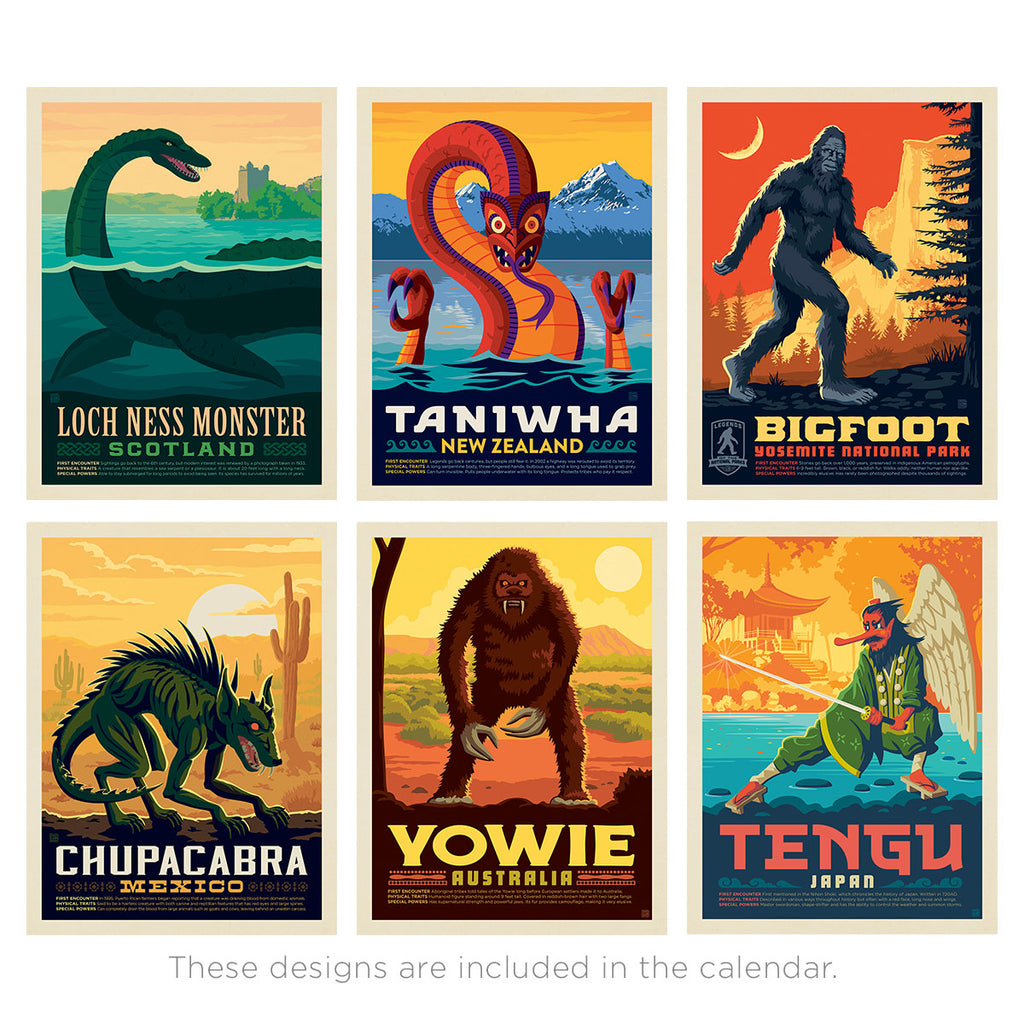 📅2025 Wall Calendar: Mythical Creatures From Around the World (Best Seller!)