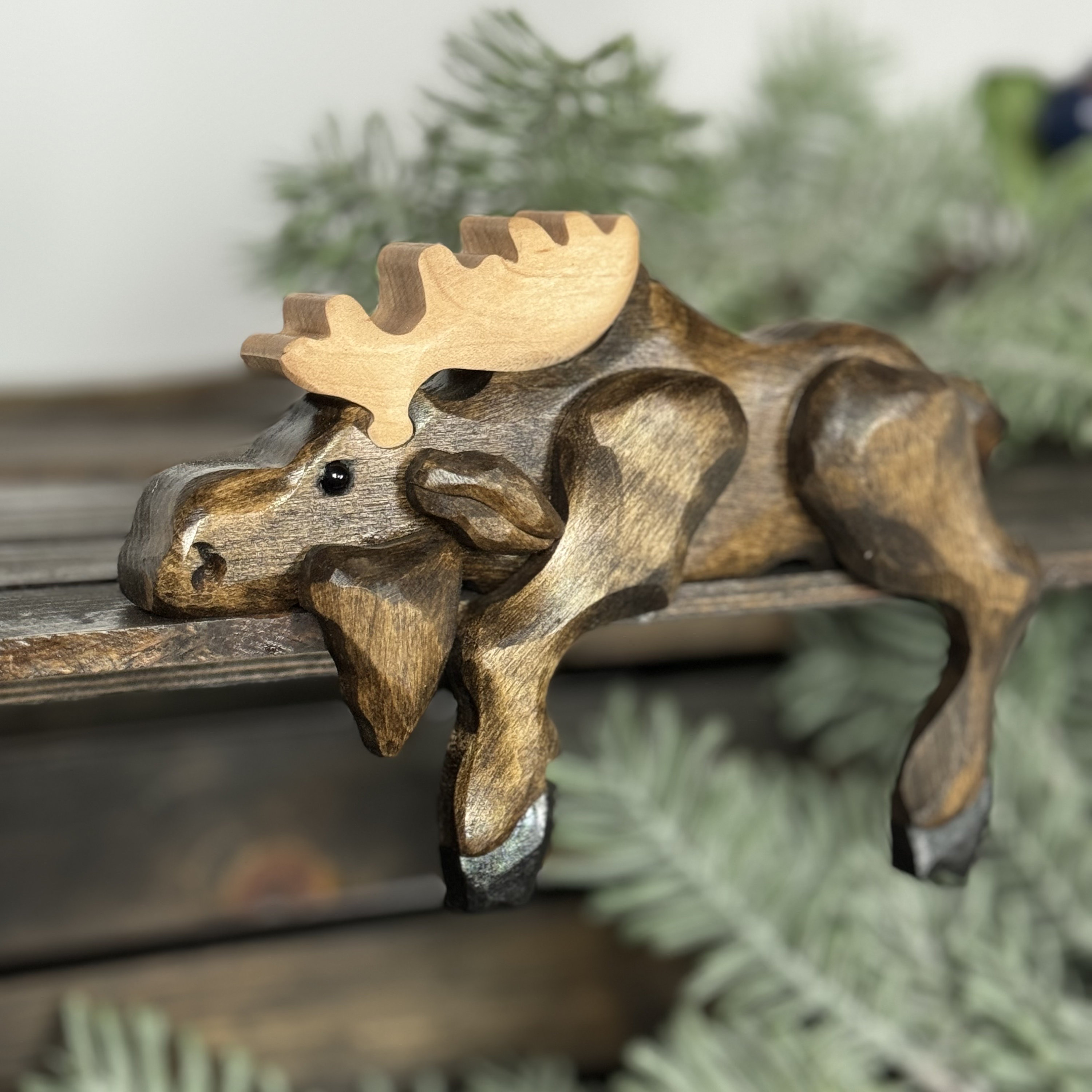 Carved Wooden Rocking Animals Decoration