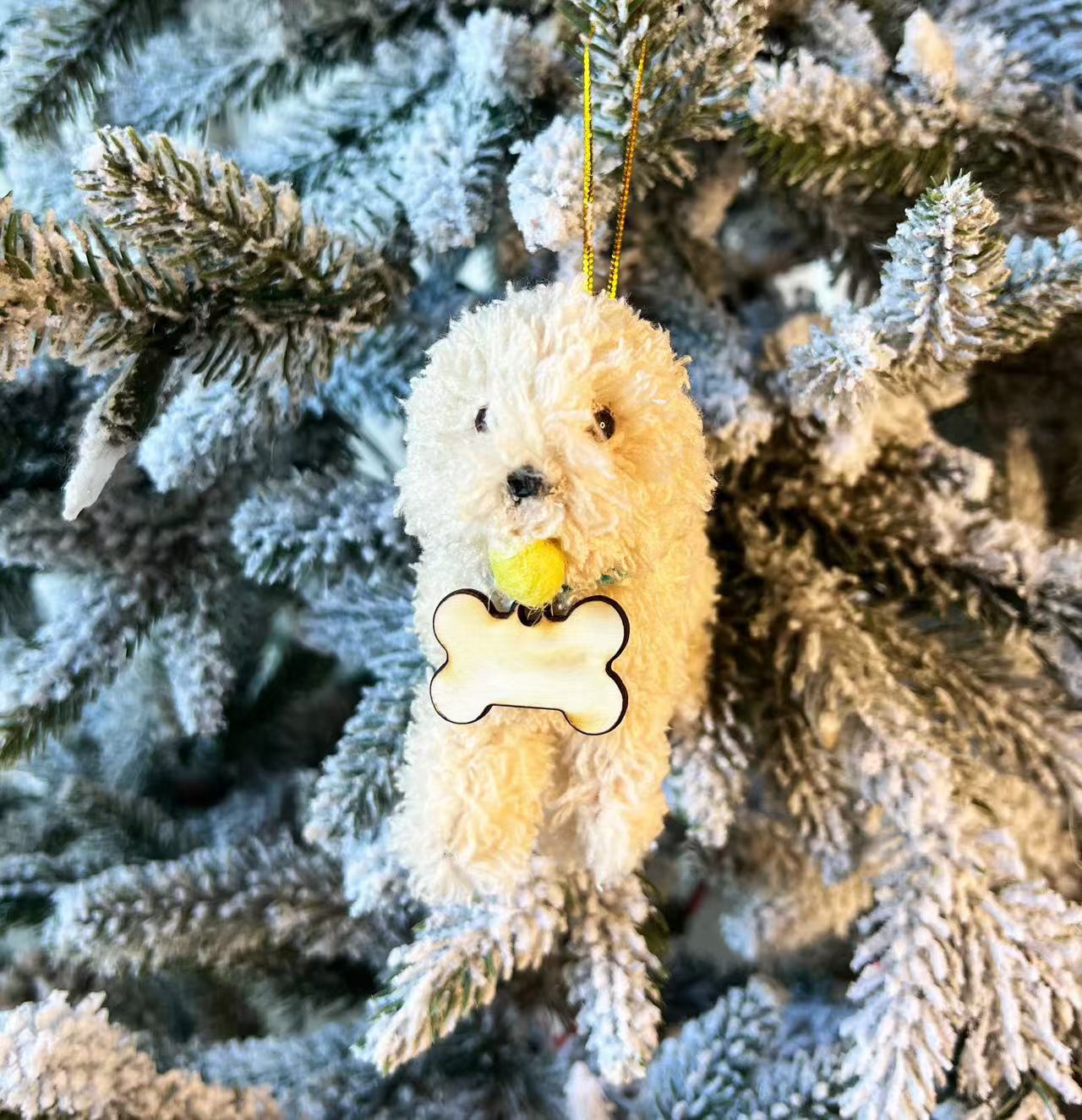 Fetch Doodle Dog Ornament Personalized