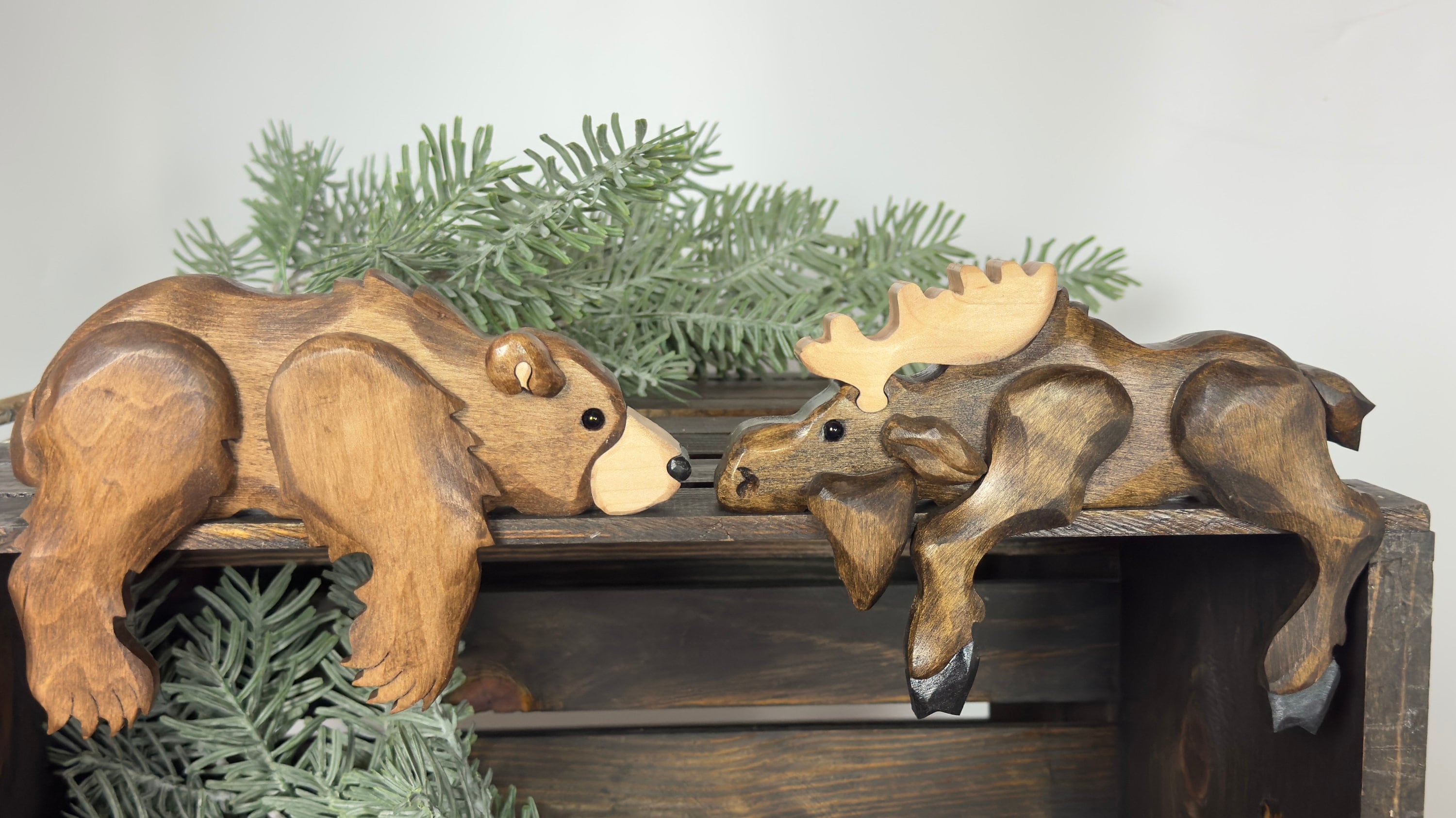 Carved Wooden Rocking Animals Decoration