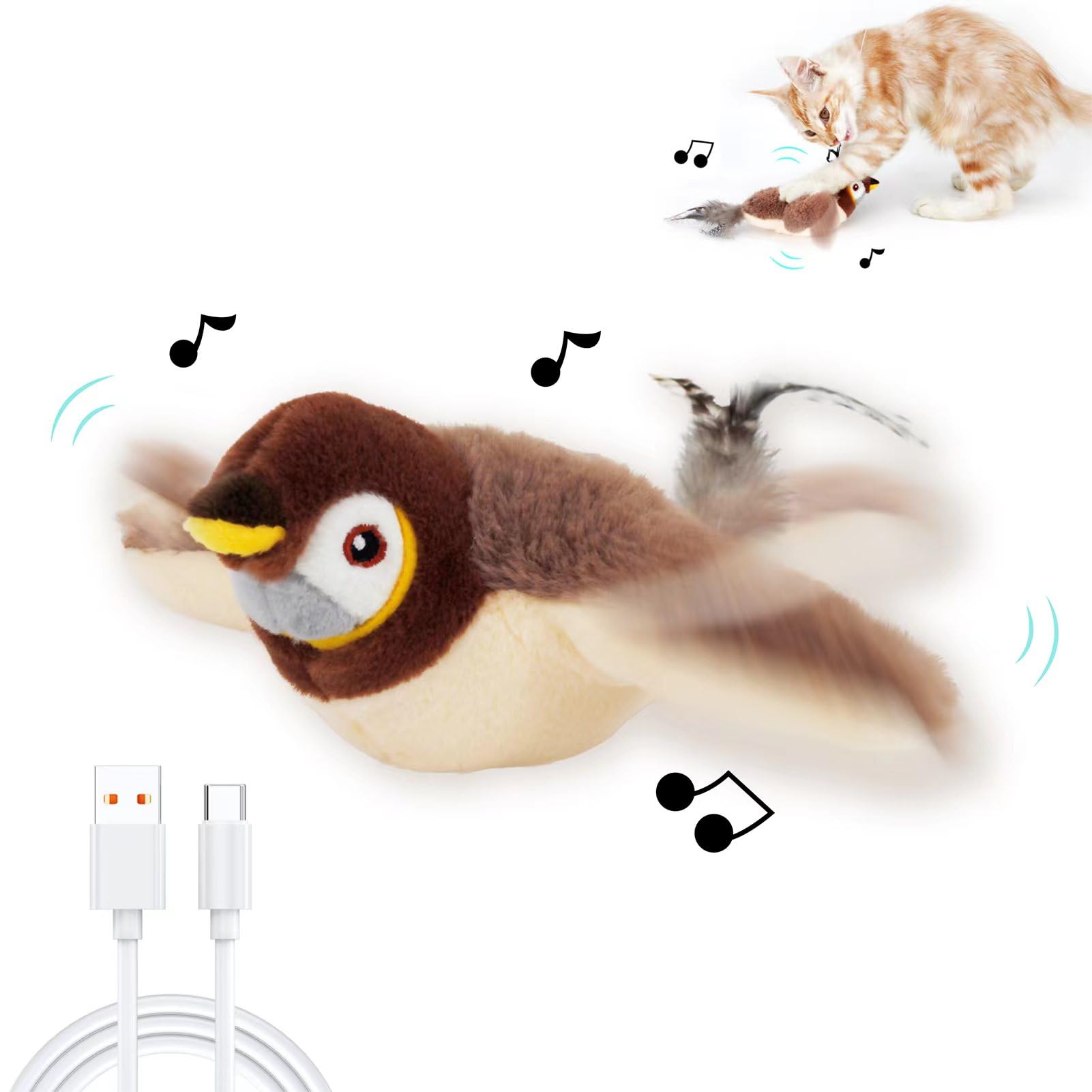 Cute Sparrow Interactive Cat Toy