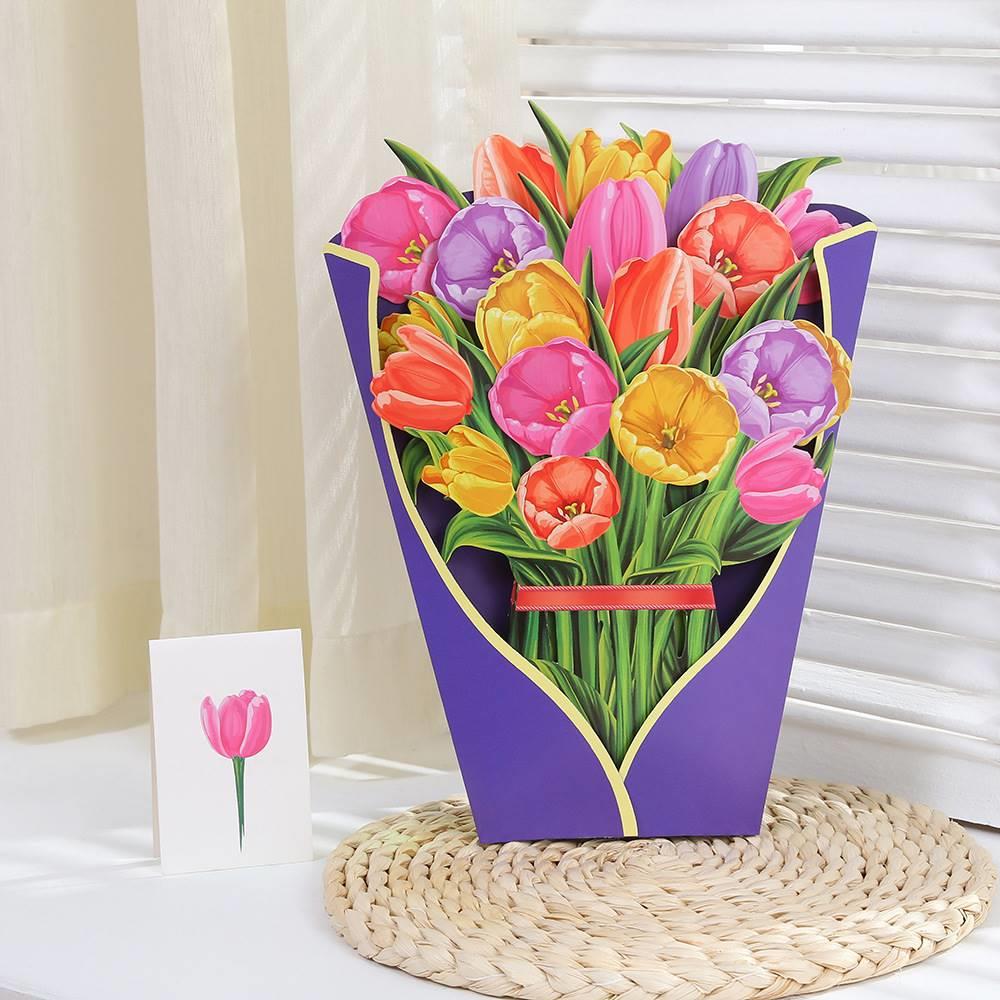 Pop Up Flower Bouquet Greeting Cardâ¨Holiday Giftâ¨