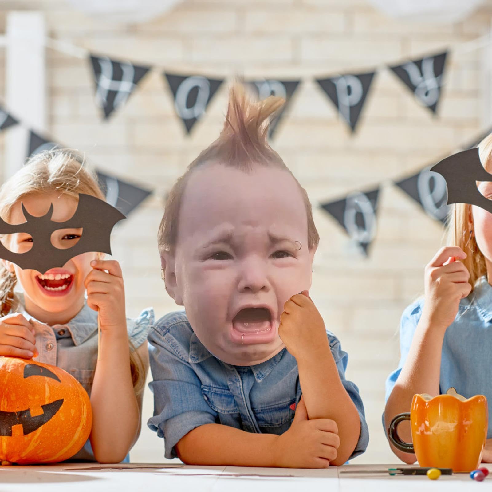 Crying Punk Baby Mask
