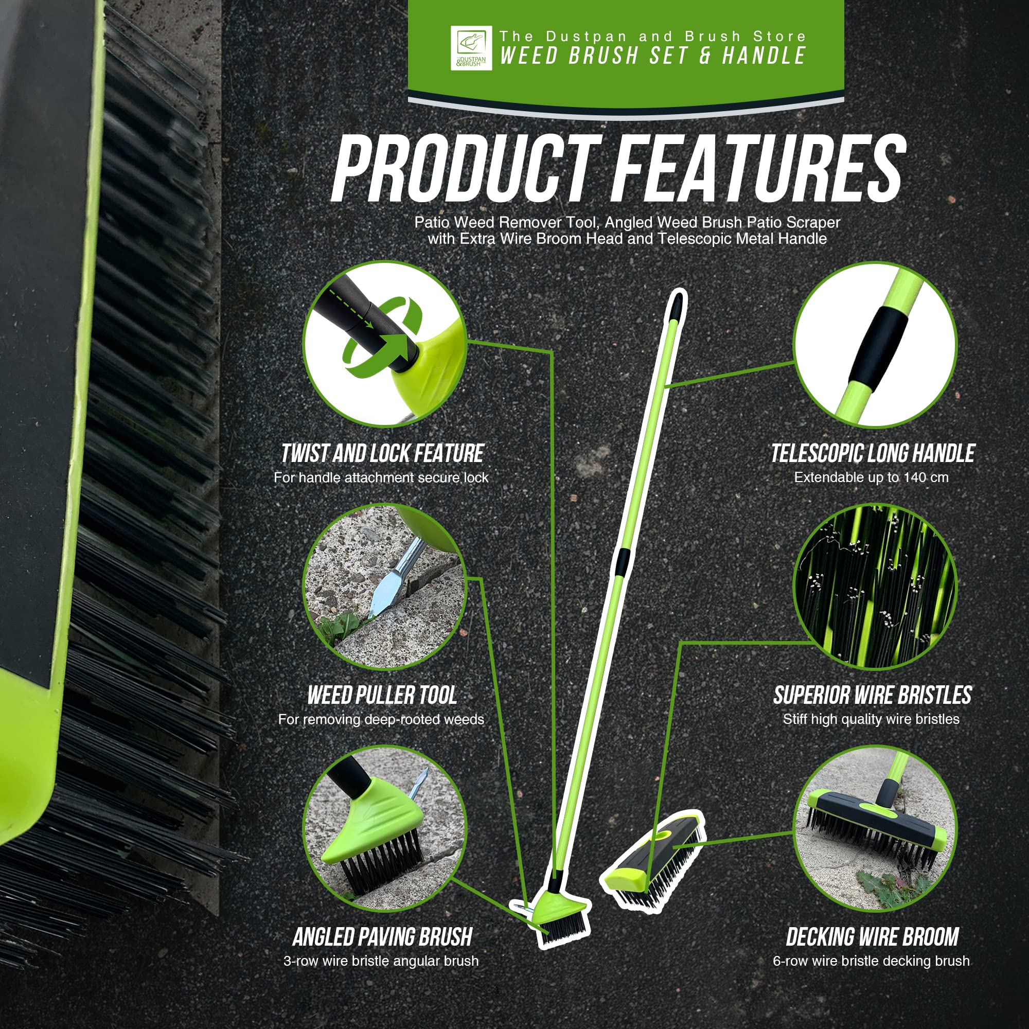 3 IN 1 Weed Removal Brush Set