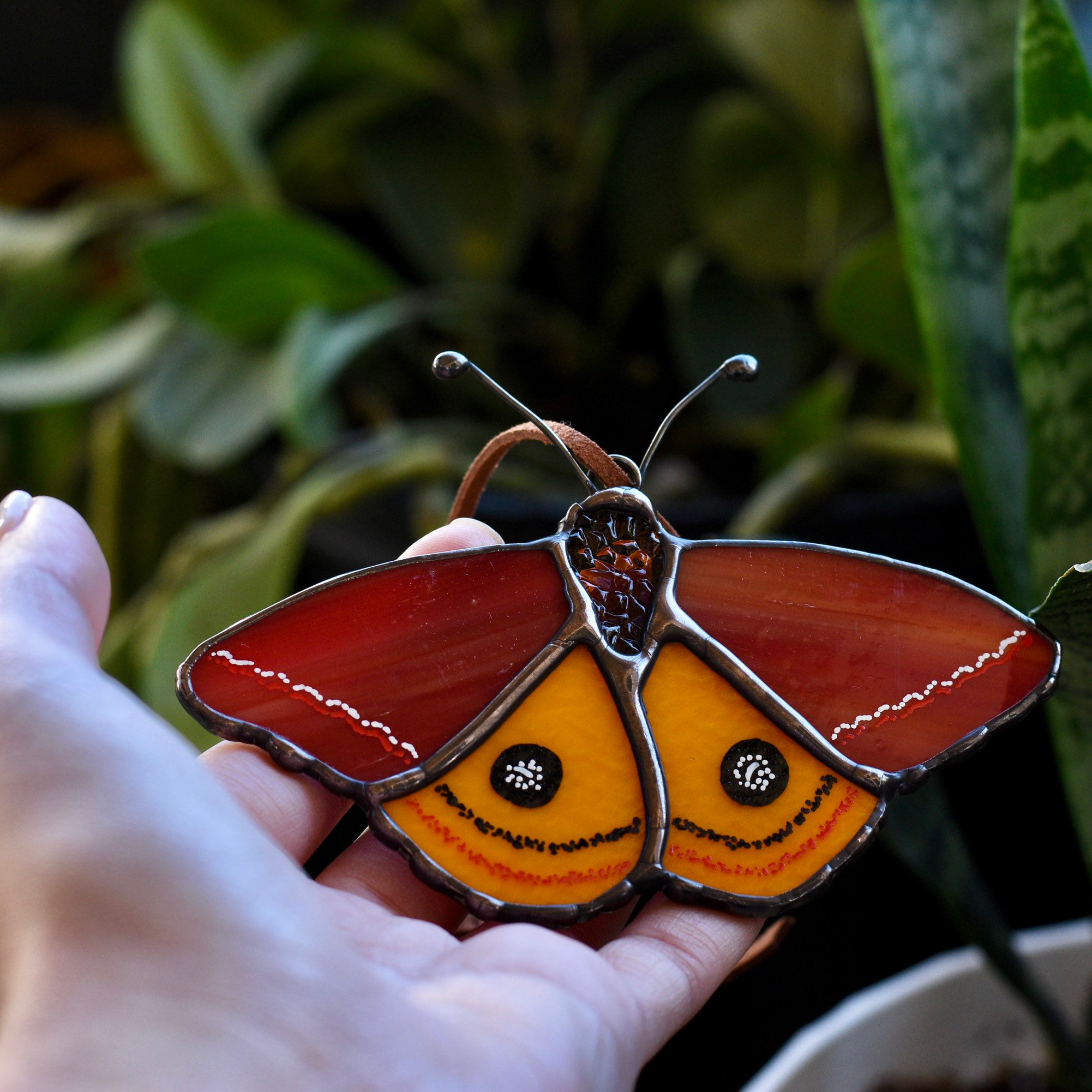 Stained Glass Butterfly Ornament