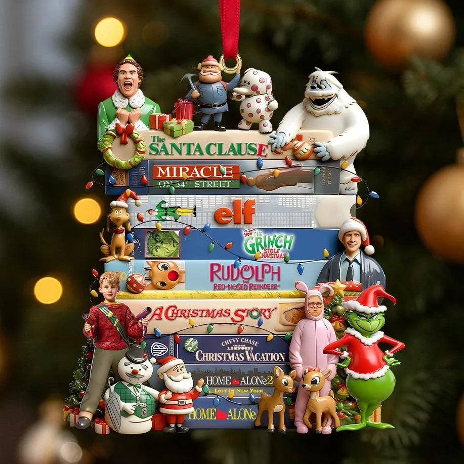 90s Movie Christmas Ornament: Retro Xmas Movies Fan Gift