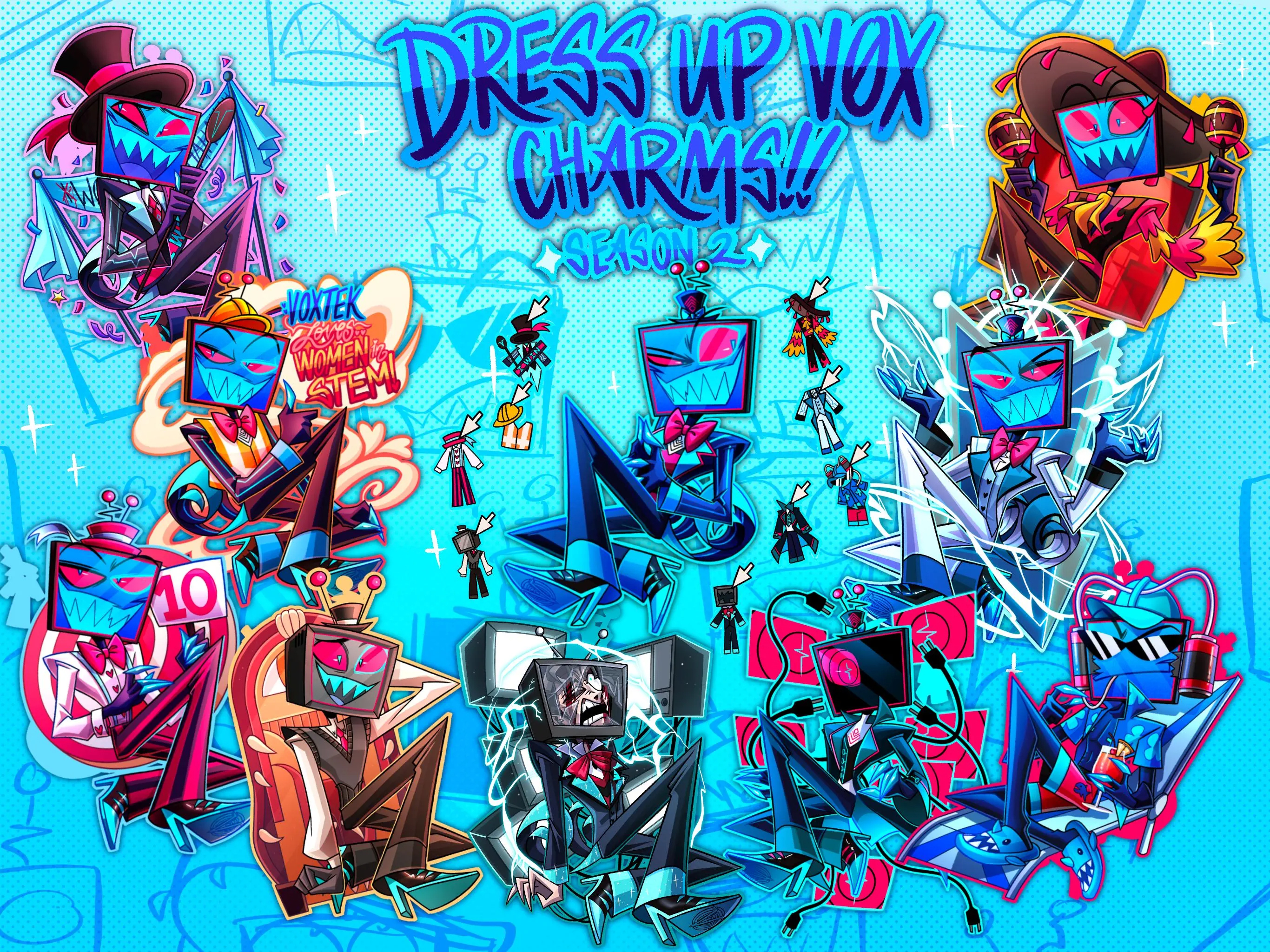 Hazbin Hotel Dress Up Vox SEASON 2 Charms