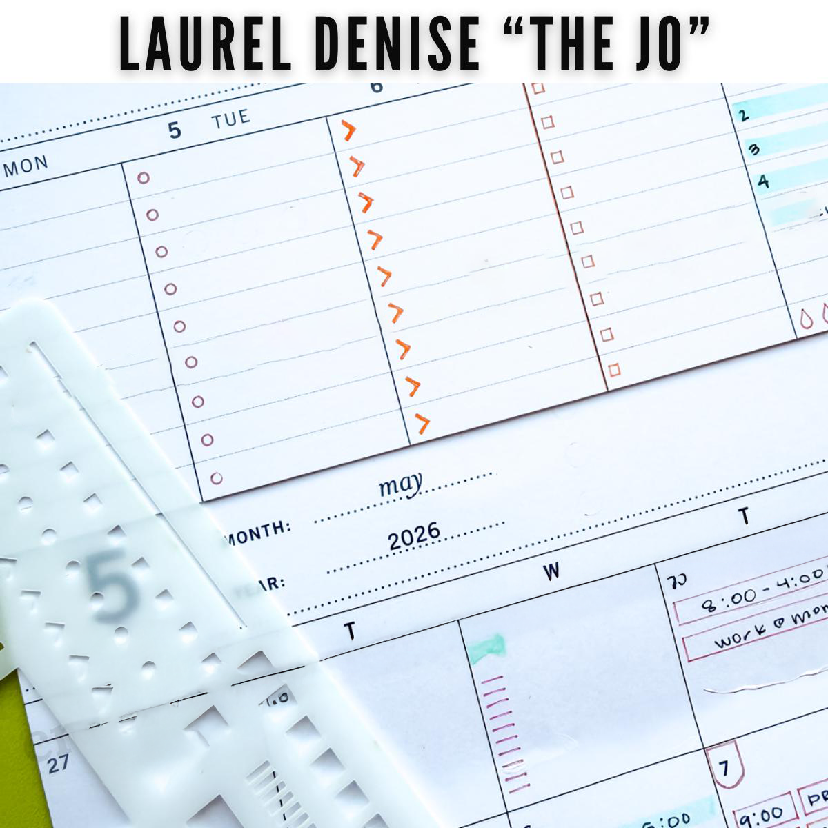 Planner Stencil for Laurel Denise "The Jo" Pop-up Planner