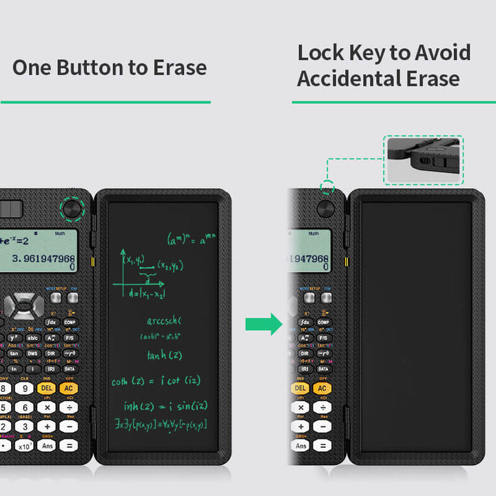 Scientific Calculator with Erasable LCD Writing Tablet