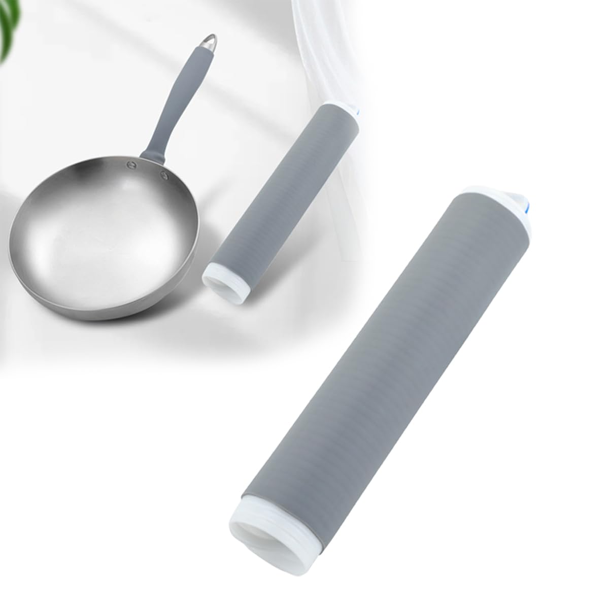 Self-shrinking non-slip heat-resistant silicone handle cover