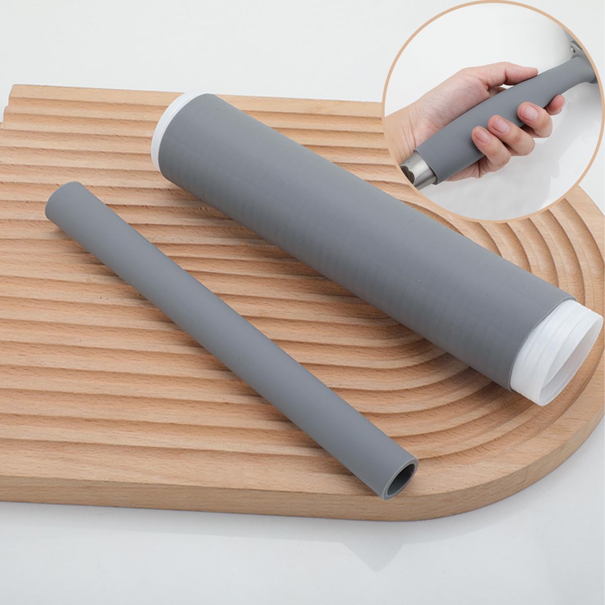 Self-shrinking non-slip heat-resistant silicone handle cover