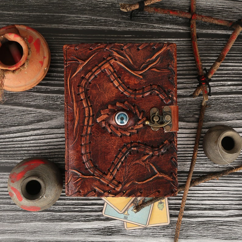 Hocus Pocus book of spells Leather Journal • Blank book