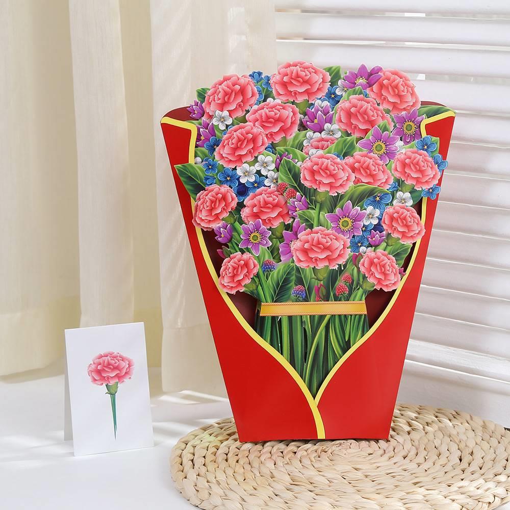 Pop Up Flower Bouquet Greeting Cardâ¨Holiday Giftâ¨