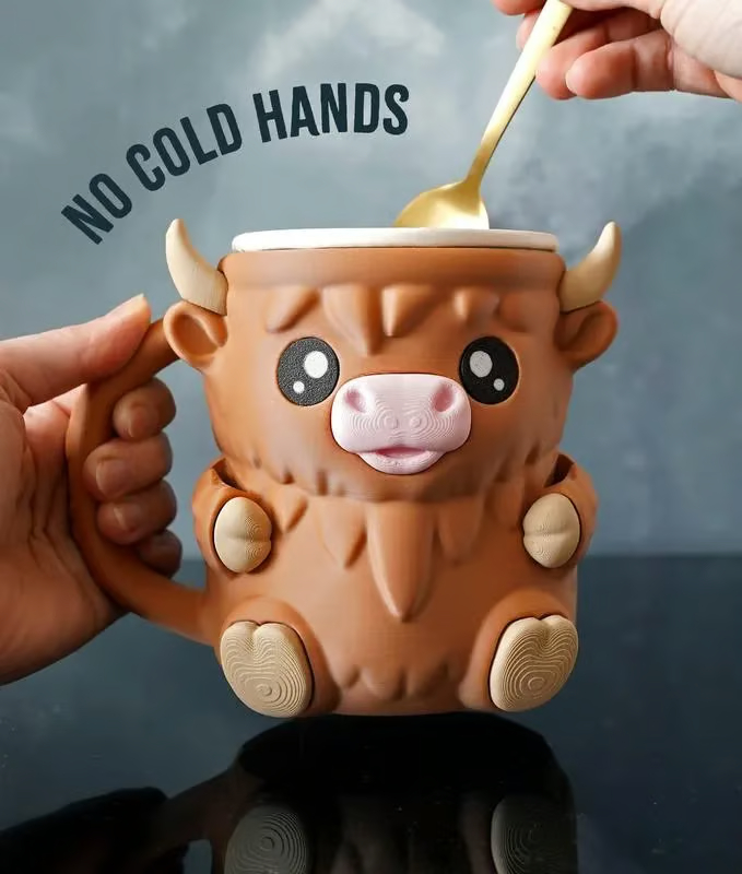 🐮Ferdinand, the Highland Cow Ice Cream Pint Holder🍨🍦🍧