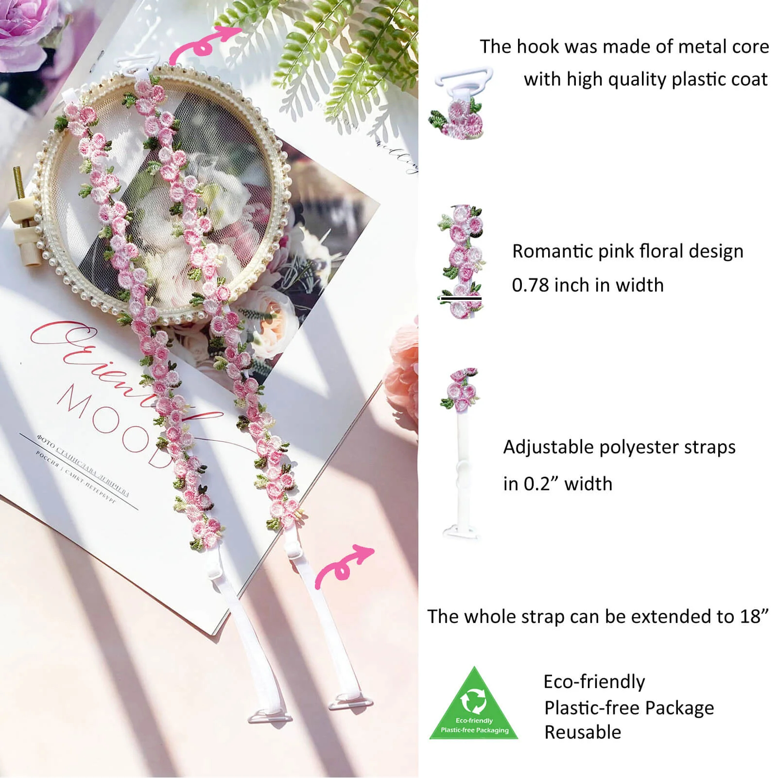 Floral Lace Bra Straps
