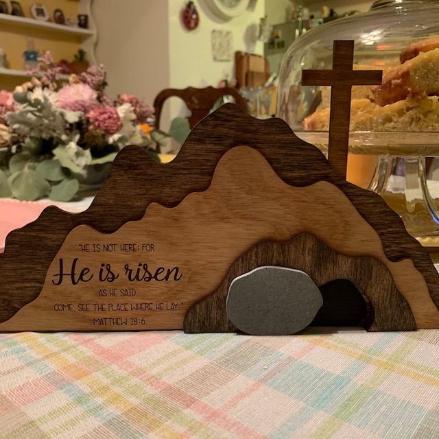 The empty tomb Easter Scene and Crossš„Easter Hot Saleš„