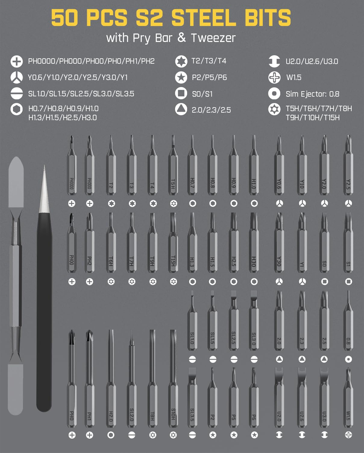 50 in 1 Magnetic Mini Precision Electric Screwdriver