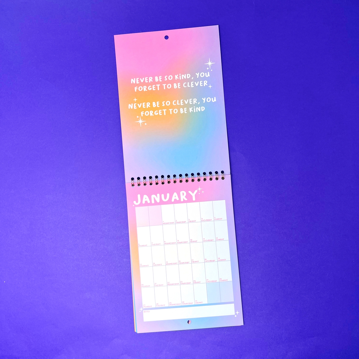 2025 A5 Taylor Swift Lyrics Wall Calendar