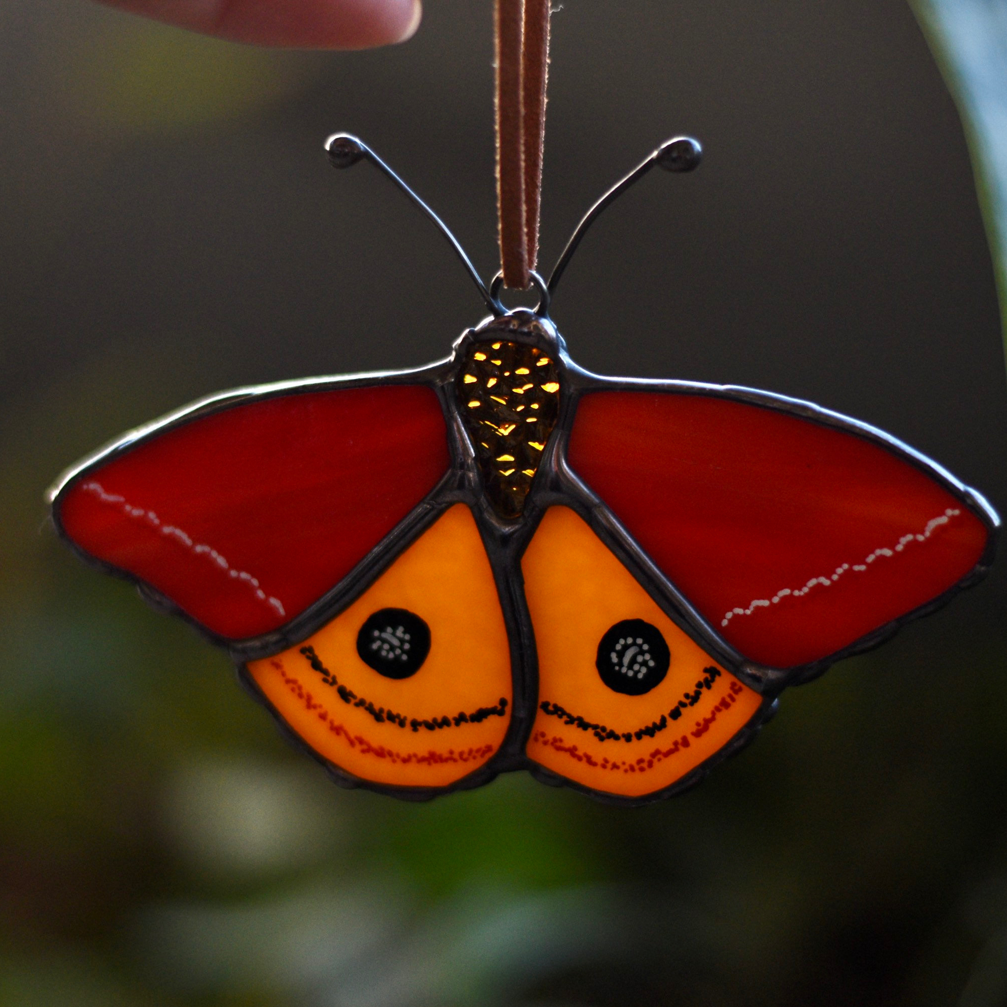 Stained Glass Butterfly Ornament